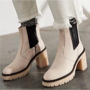 Free People James Chelsea Boot-Bone with Gum sole NWOT